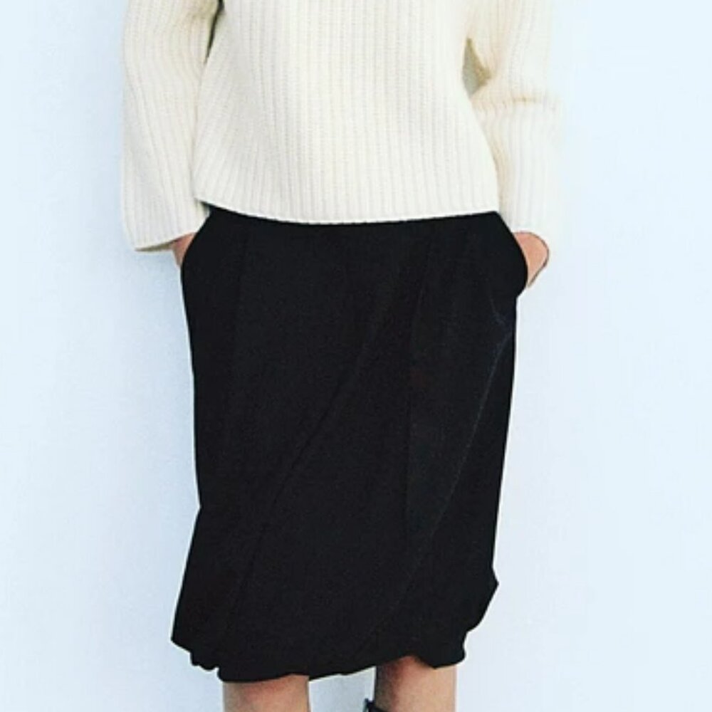 Zara Twisted Hem Ballon Skirt